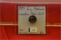 1997 1/10 oz. Platinum Canadian Maple Leaf
