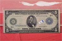 1914 Five Dollar Blanket Note