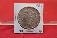 1884 Morgan Silver Dollar   BU