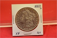1883s Morgan Silver Dollar  XF