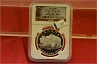 2014 Comm. 1 oz. Silver Round Canadian Bison $20