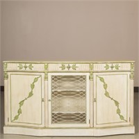 Painted Hollywood Regency-Style Credenza
