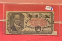 1875 Fifty Cent Fractional Currency Note