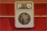 1880s slab Morgan Silver Dollar  NGC MS65