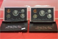 (2) 2 Silver Proof Sets  1997,1998
