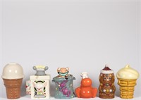 Group of Six Assorted Figural Cooke Jars