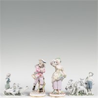 Group of Four German Porcelain Figural Groups