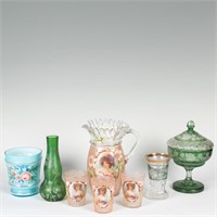 Group of Victorian and Bohemian Glass