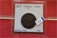 1807 Large Cent  AG  better date