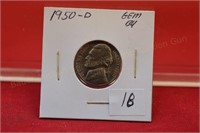 1950d Nickel Gem BU  key date