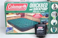 "Coleman" Queen Flocked Quickbed Mattress & Pump