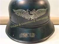 German WWII Helmet with Logo and Liner Luftscutz
