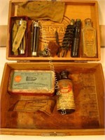 WWII Era Gun Cleaning Kit and Supplies Very Early