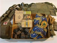 Military Misc. Lot Pouches Patches Med Kit WWII