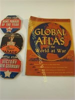 8mm WWII Film Lot and Global War Atlas