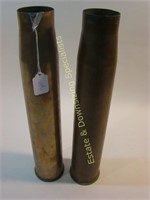 Pair of Large Brass Shells 17" Tall, 3.5" Dia Base