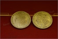 (2) Morgan Silver Dollars  1883p & o