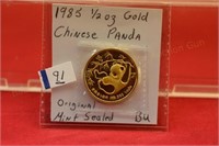 1985 1/2 oz. Gold Chinese Panda  Rare