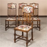 Set of Four Oak Kitchen Chairs
