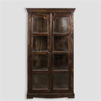 Two Door Curio Cabinet - Eight Pane