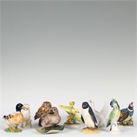 Nine Assorted Porcelain Birds - Boehm
