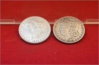 (2) Morgan Silver Dollars  1882o,1901o