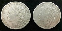 (2) 1921-S Morgan Silver Dollar