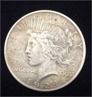 1924 Peace Silver Dollar