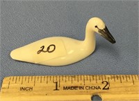 A Charlie Kokoluk 2.25" ivory swan