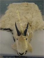White Mountain Goat Skin Rug with Head