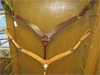 (2) NEW Leather Breast Collars