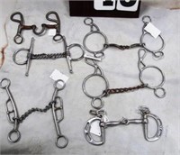 (6) Used Snaffle & Ring Bits