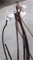 (6) NEW Leather 3 Plait Roping Reins