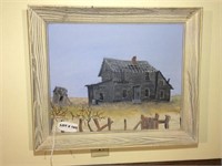 Painting of abandoned homestead