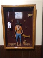 "First Carvings" Shadow box display
