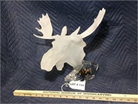 Plastic and metal moose sculpture by K Cantrell