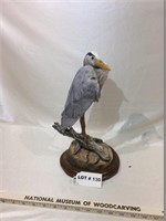 Great Blue Heron woodcarving