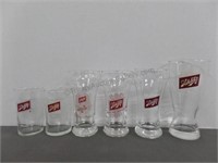 6 Vintage Schlitz Beer Sampler and Pilsner Glasses