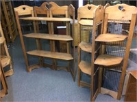2 pine and wire display racks (2 TIMES THE MONEY)