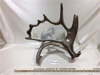 Elk Sculpture carved in moose antler