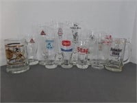13 Vintage U.S. Beer & Brewery Collectible Glasses