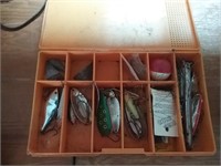 Fishing tackle box & contents
