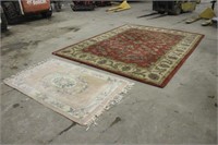 (2) AREA RUGS- APPROX 67"x41" AND 10FTx8FT