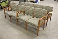MATCHING (2) 4-CHAIR SECTIONS, AND SINGLE CHAIR