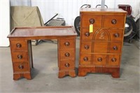 MATCHING VINTAGE VANITY, APPROX 42"x18"x29" AND