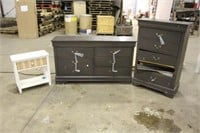 (2) DRESSERS AND NIGHT STAND, APPROX