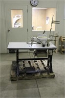 JUKI SEWING MACHINE ON STAND, UNKNOWN CONDITION