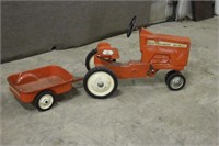 ALLIS CHALMERS PEDAL TRACTOR WITH TRAILER