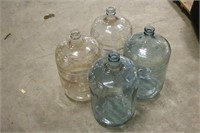 (4) CARBOY GLASS JUGS