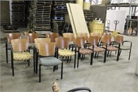(15) WOODEN BACK STACKABLE CHAIRS